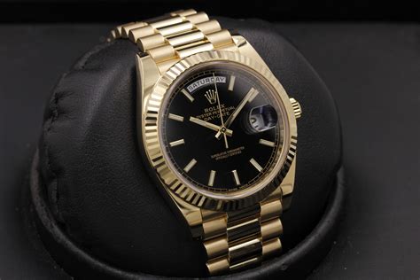 rolex day date gold schwarz preis|solid gold Rolex Day-Date.